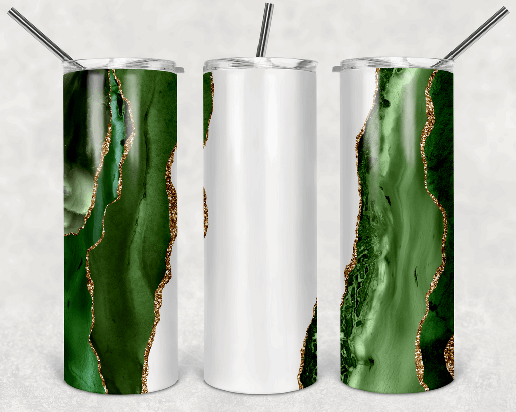 Green Marble 20oz Skinny Tumbler My Simple Creations 