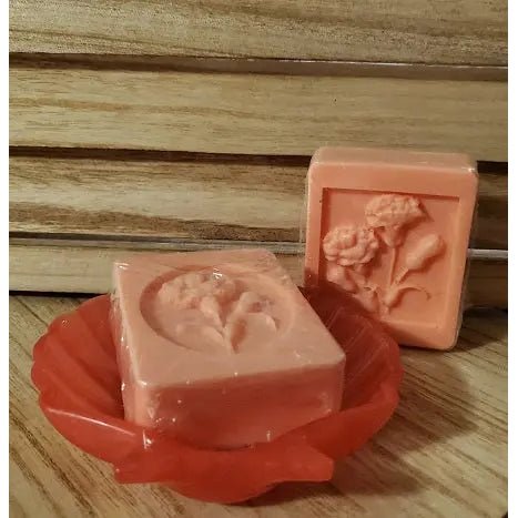 Handmade Rose Scented Soap with Seashell Soapdish My Simple Creations 
