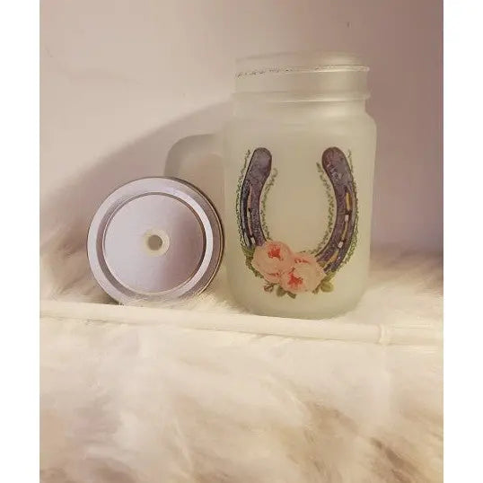 Horseshoe Frosted Mason Jar My Simple Creations 