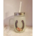 Horseshoe Frosted Mason Jar My Simple Creations 