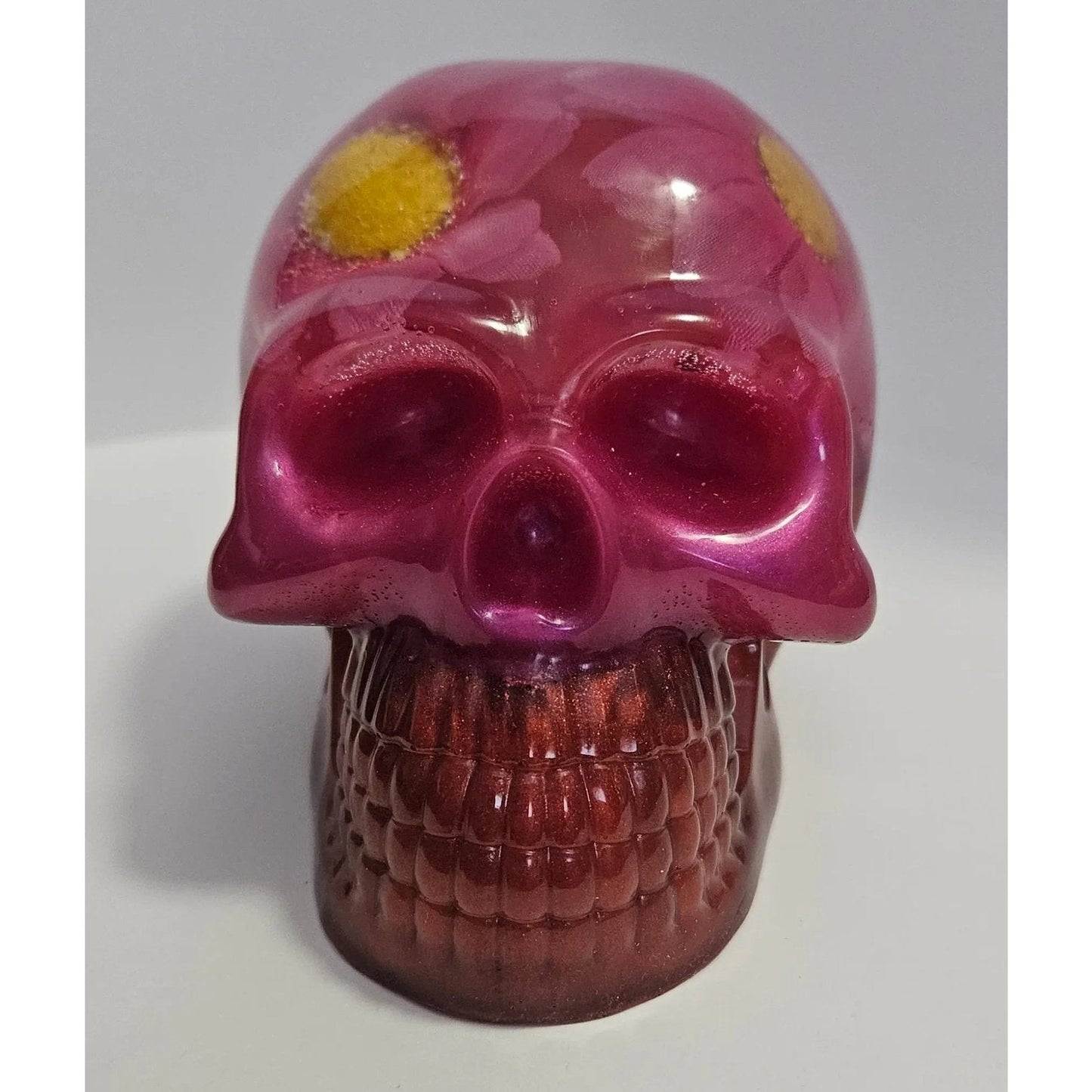 Hot Pink Flower Skull My Simple Creations 