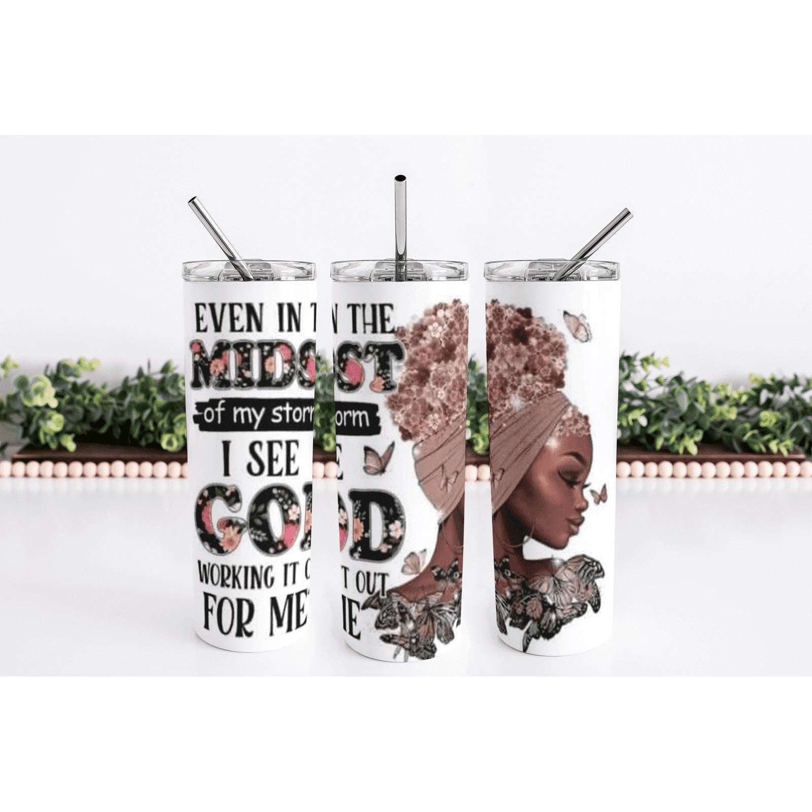 I See God 20oz Skinny Tumbler My Simple Creations 