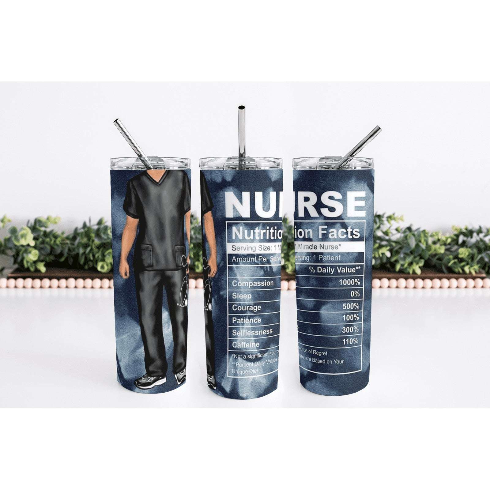 Male Nurse Skinny Tumbler My Simple Creations 