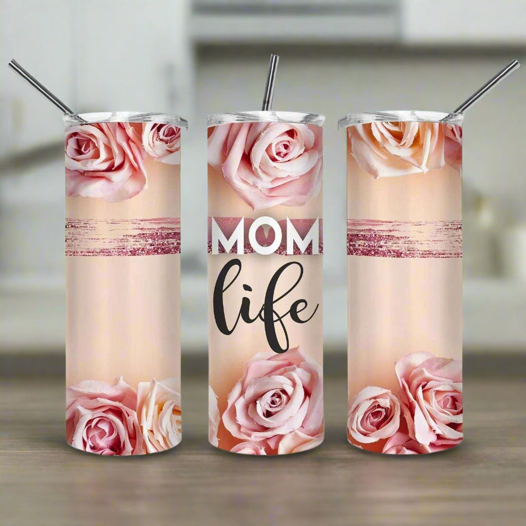 Mom Life 20oz Skinny Tumbler My Simple Creations 