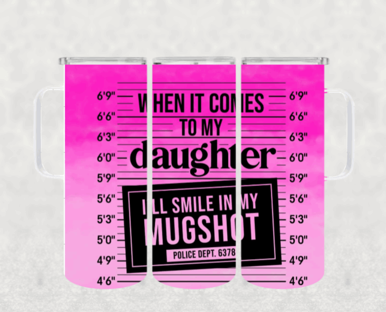 Mugshot 20oz Skinny Tumbler with Handle My Simple Creations 