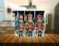 Nutcracker 20oz Skinny Tumbler with Handle My Simple Creations 