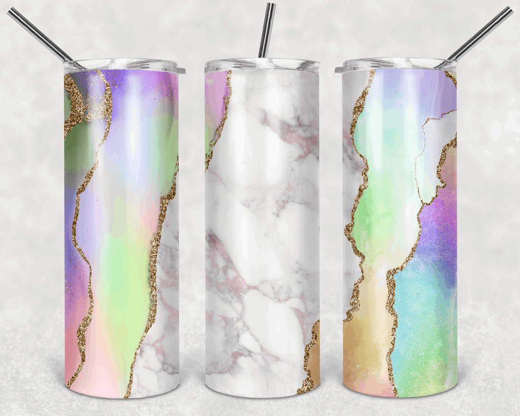 Pastel Marble 20oz Skinny Tumbler My Simple Creations 