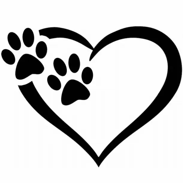 Paws Heart Decal My Simple Creations 