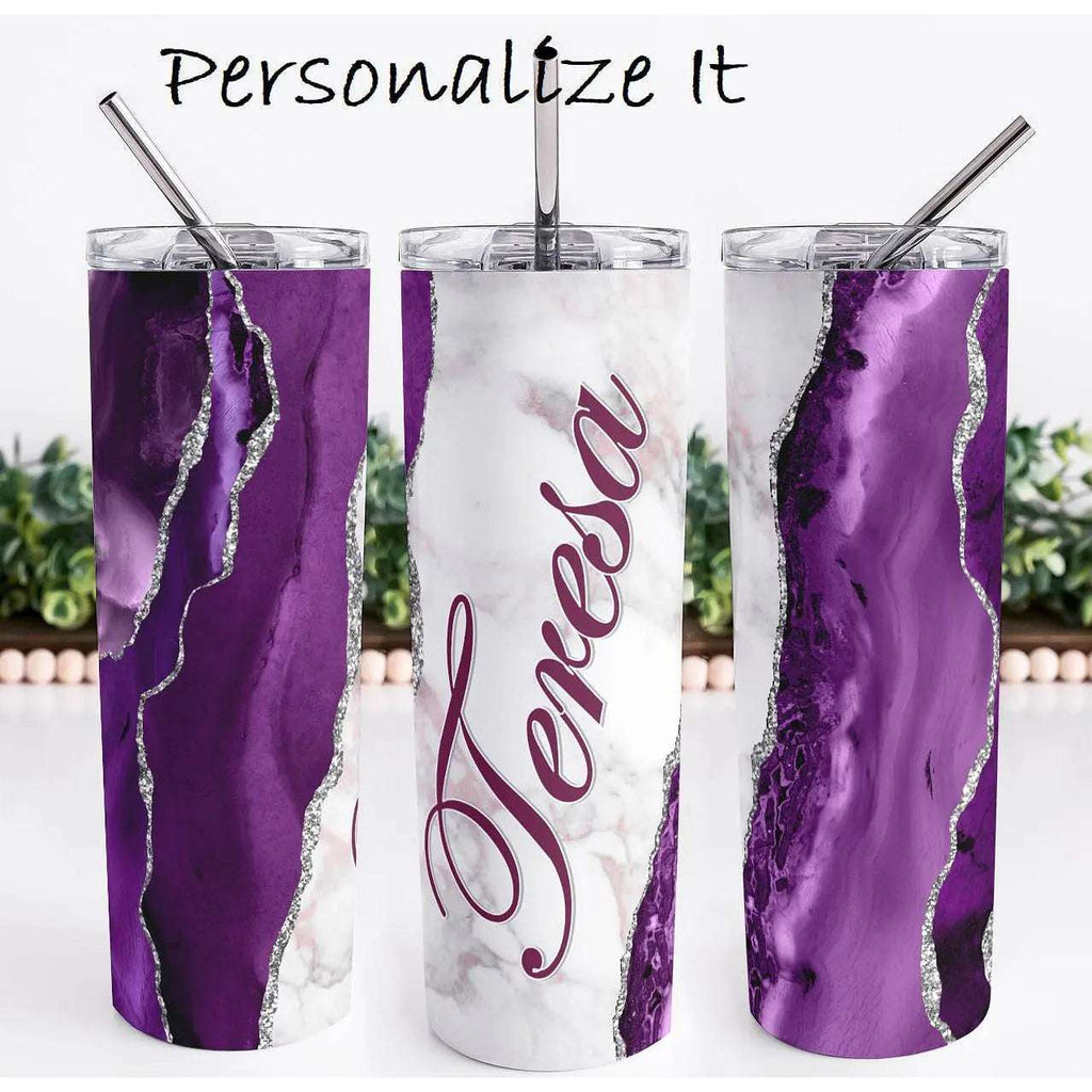 Purple Marble 20oz Skinny Tumbler My Simple Creations 