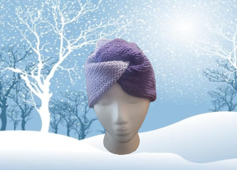 Purple Ombre Twisted Knitted Headband My Simple Creations 