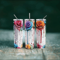 Rose Drip 20oz Skinny Tumbler My Simple Creations 
