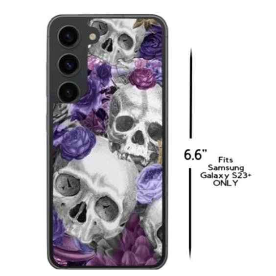 Samsung Galaxy S23+ Phone Case - Skull Pattern My Simple Creations 