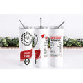 Santa Claus Candy Cane Skinny Tumbler My Simple Creations 