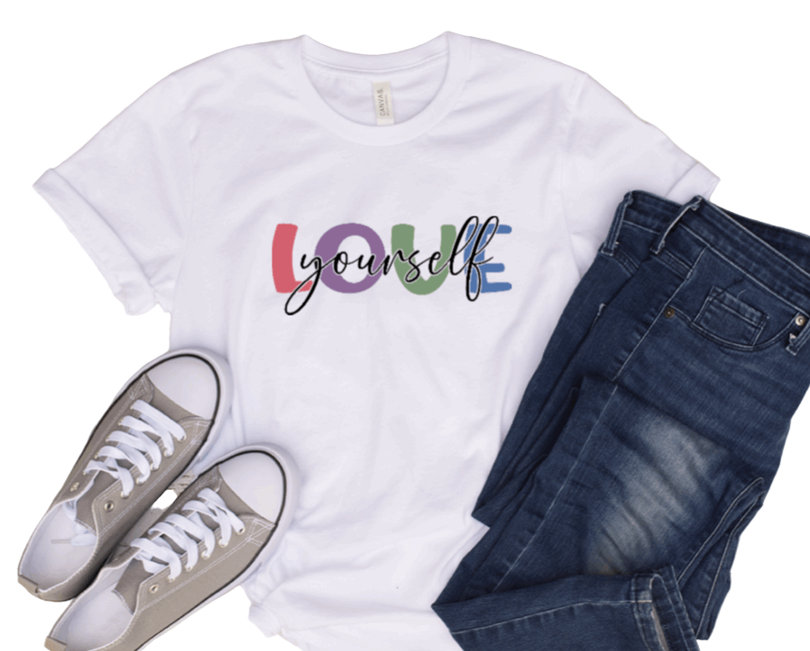 Love Yourself 65% polyester/35% cotton, short sleeve Tshirt