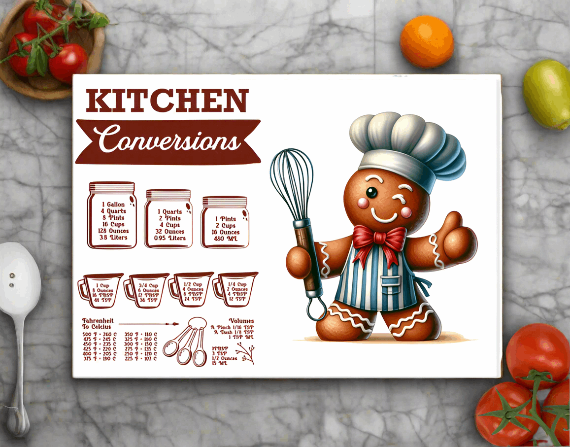 Tempered Glass Gingerbread Man Cutting Board