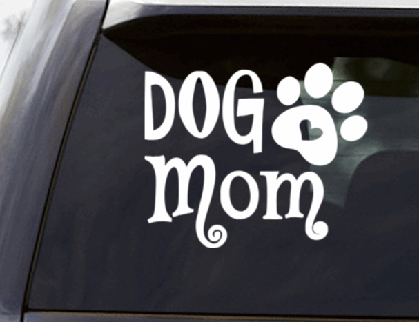Dog Mom Vinyl Window Decal