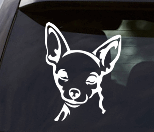 Chihuahua Vinyl Window Decal