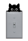 Peek A Boo Cat Vinyl Light Switch Decor