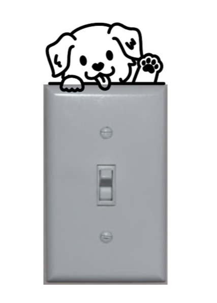 Puppy Vinyl Light Switch Decor
