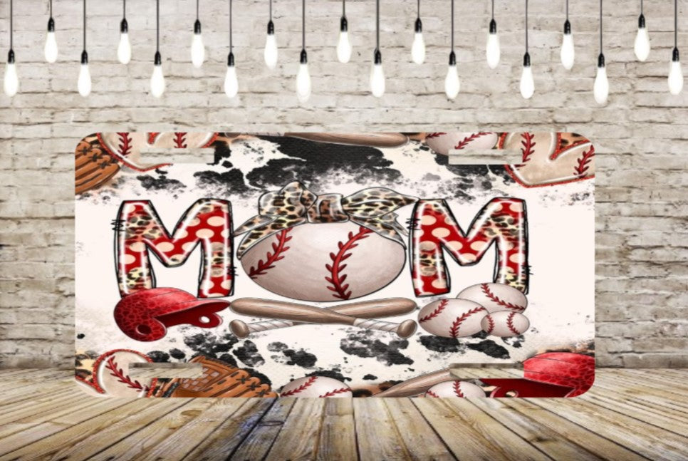 Baseball Mom License Plate