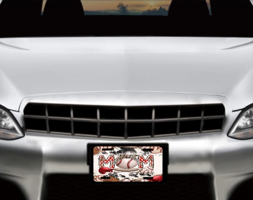 Baseball Mom License Plate