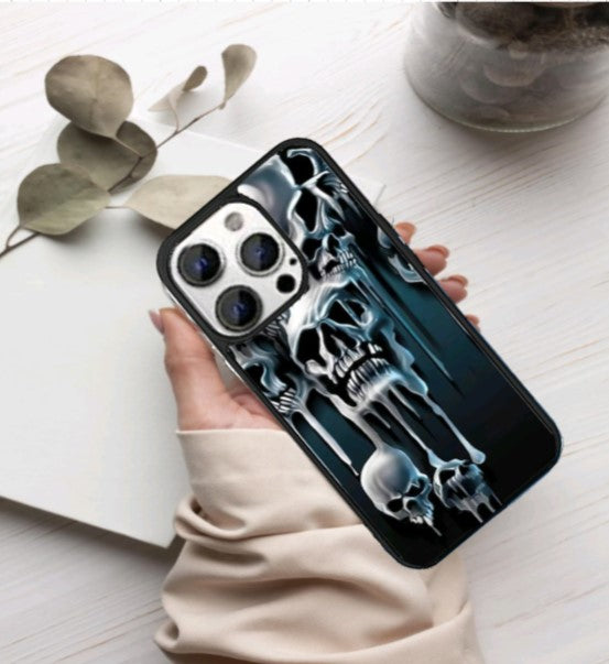 Skulls IPhone 14 Phone Case, Anti-Slip Shockproof Bumper
