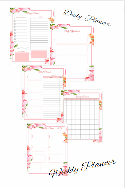 2024 Printable Planner - Tulip Design