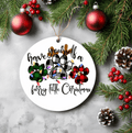 Have a Furry Christmas, Metal Double Sided Ornament