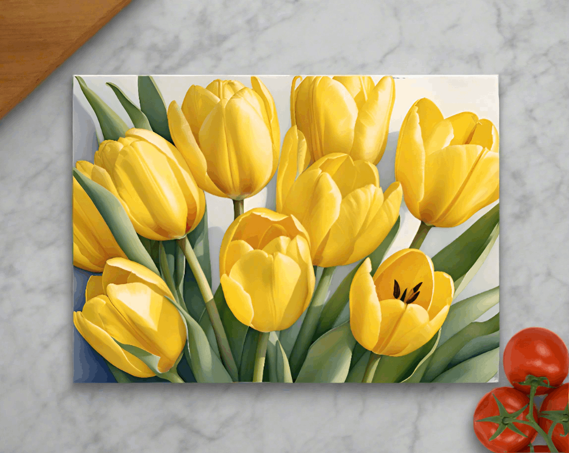 Tempered Glass Tulip Cutting Board
