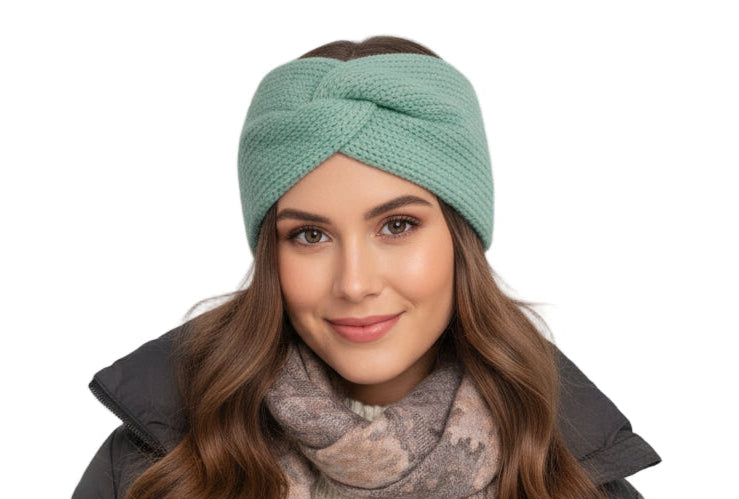 Mint Green Twisted Knitted Headband