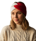 Red and White Twisted Knitted Headband