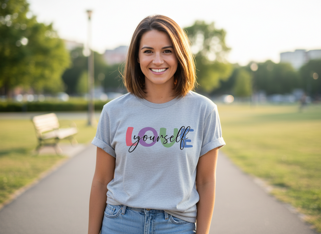 Love Yourself 65% polyester/35% cotton, short sleeve Tshirt