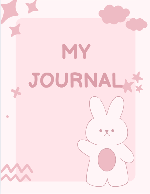 Fun Pink Journal, 5.5" x 8", 30# paper