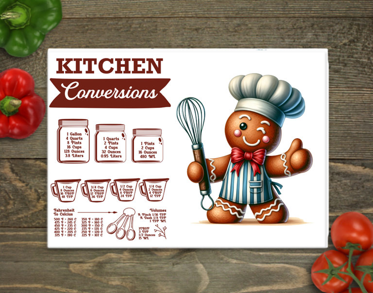 Tempered Glass Gingerbread Man Cutting Board