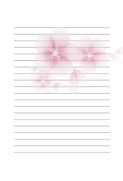 Side Spiral Bound Floral Notebook, 5.5" x 8", 30# paper