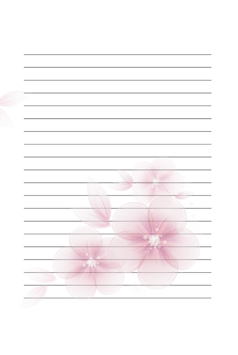 Side Spiral Bound Floral Notebook, 5.5" x 8", 30# paper