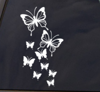 Butterfiles Vinyl Window Decal