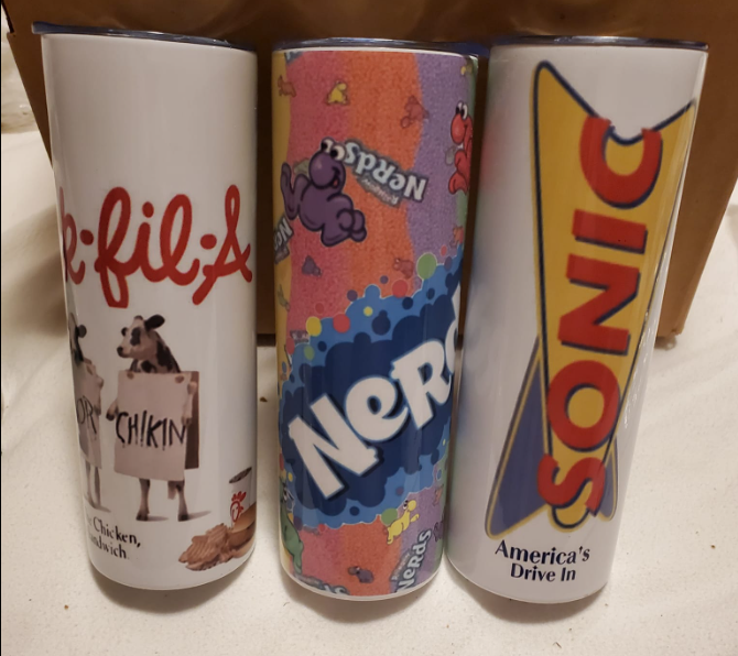 Custom Skinny Tumbler, 16oz, 20oz, 30oz Stainless Steel