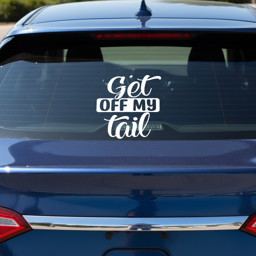 Get Off My Tail Vinyl Window Decal