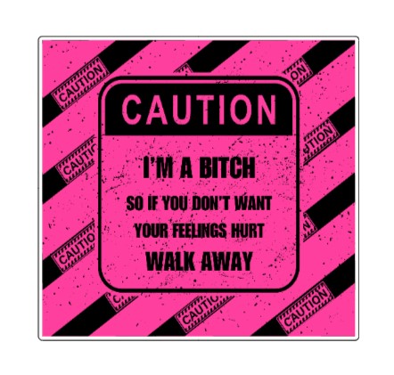 I'm a Bitch ....Walk Away Sticker