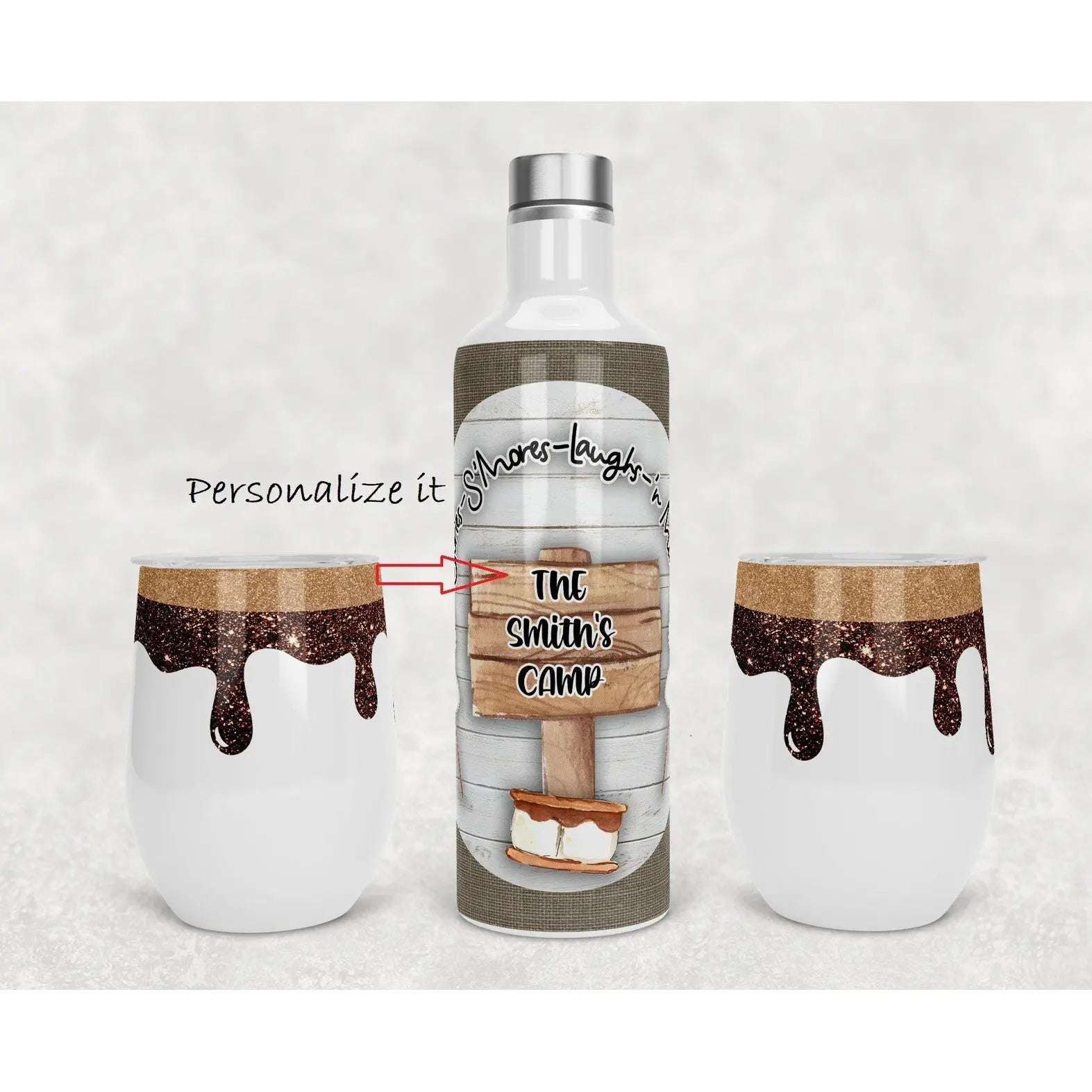 Stores-Smores-n More Decanter and Wine Tumbler Set My Simple Creations 