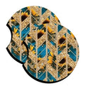 Sunflower Chevron Car Coaster My Simple Creations 