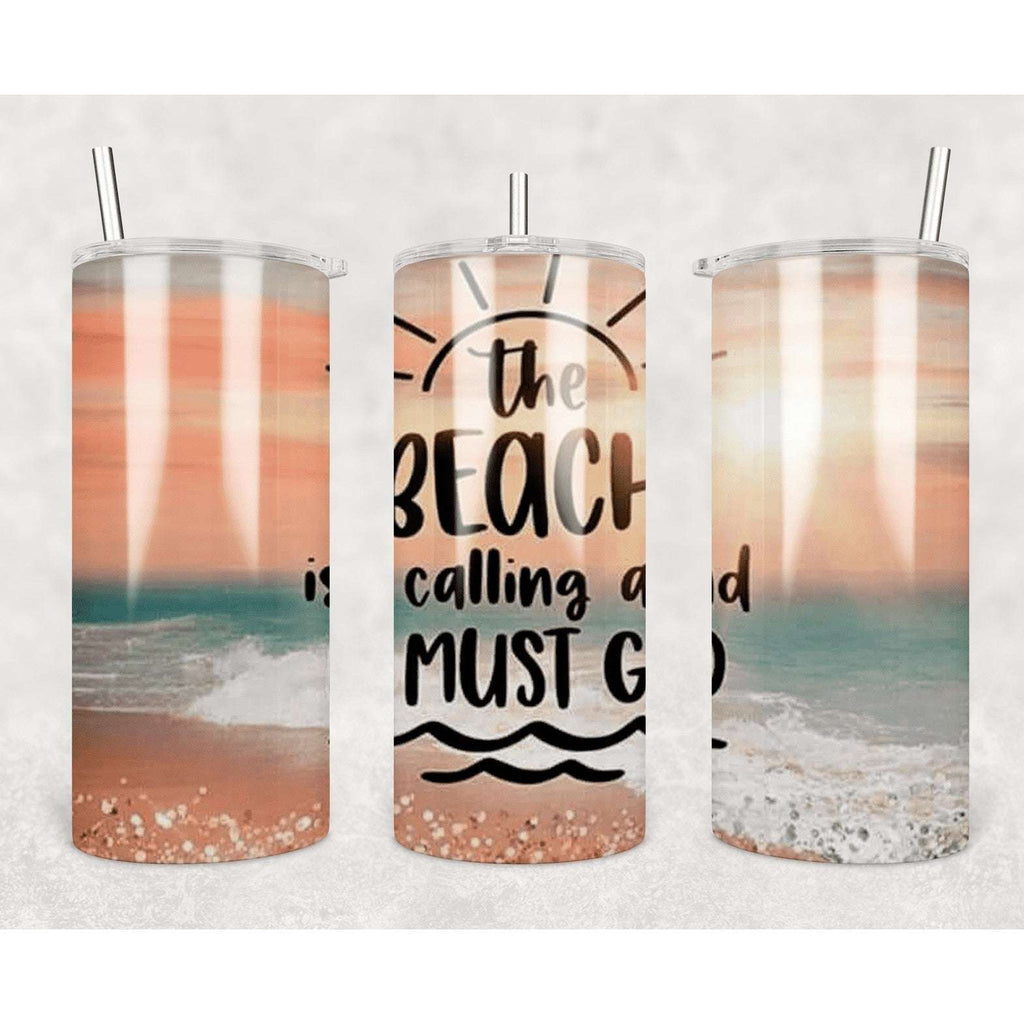 The Beach is Calling Fatty Straight Tumbler My Simple Creations 