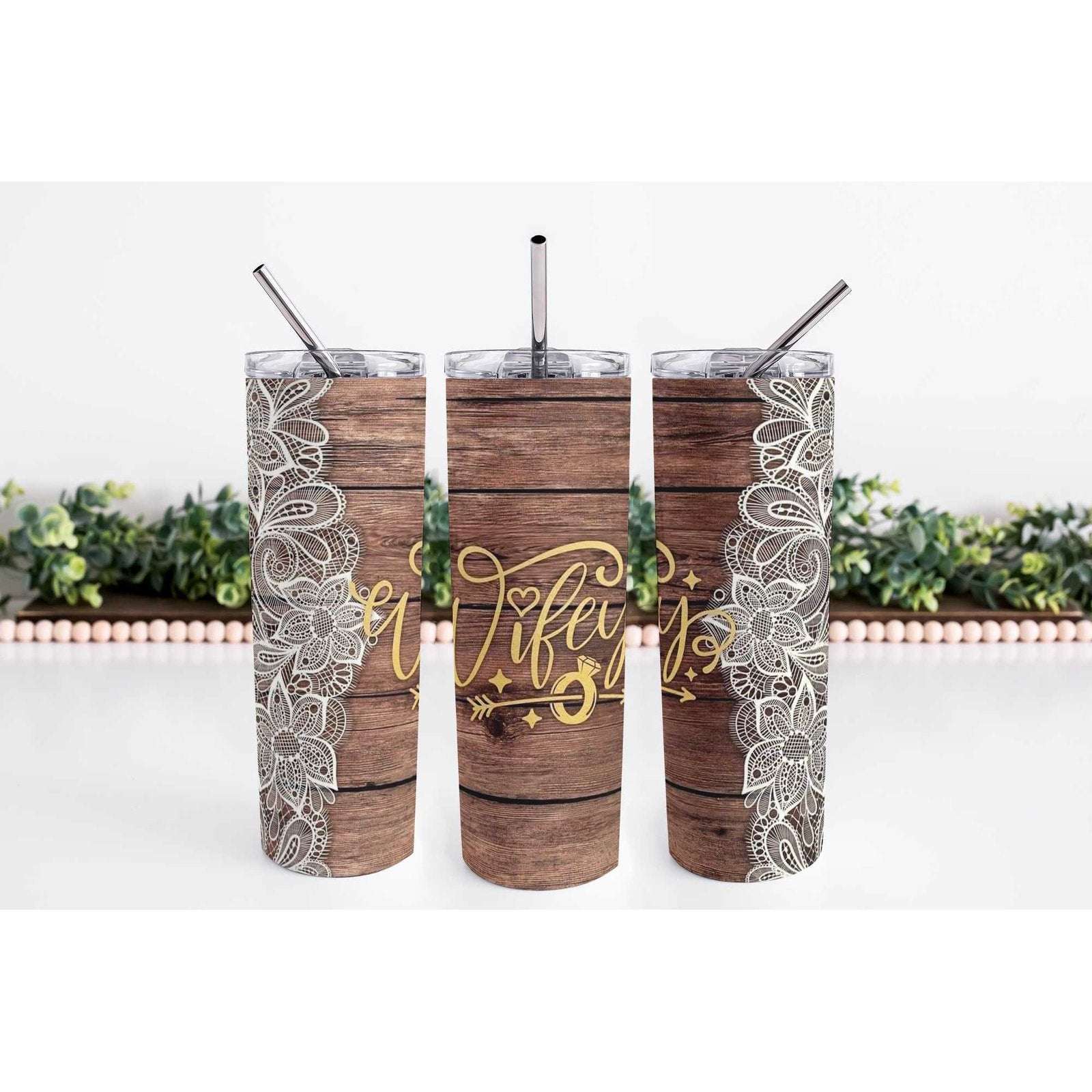 Wifey 20oz Skinny Tumbler My Simple Creations 