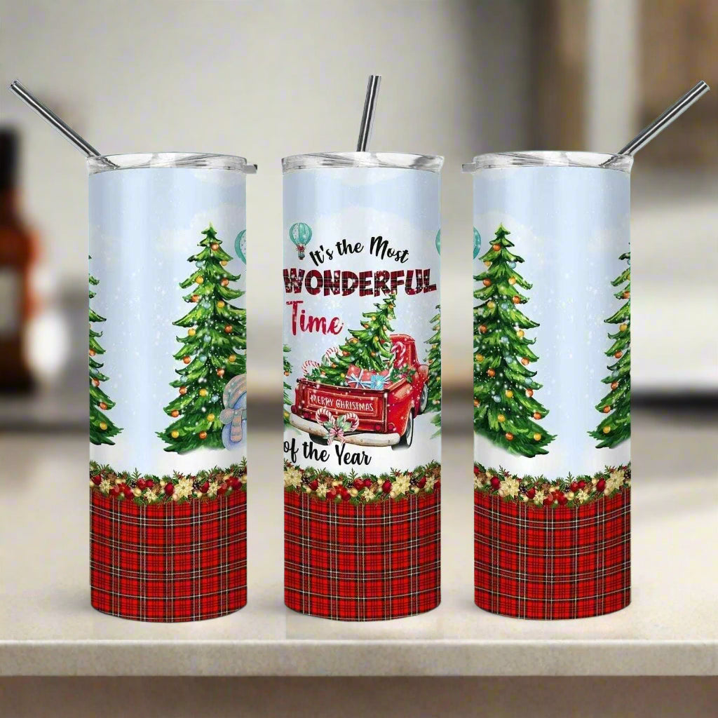 Wonderful Time Christmas Skinny Tumbler My Simple Creations 
