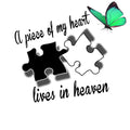 A Piece of my Heart Lives in Heavan Ceramic Coffee Mug 11 or 15oz