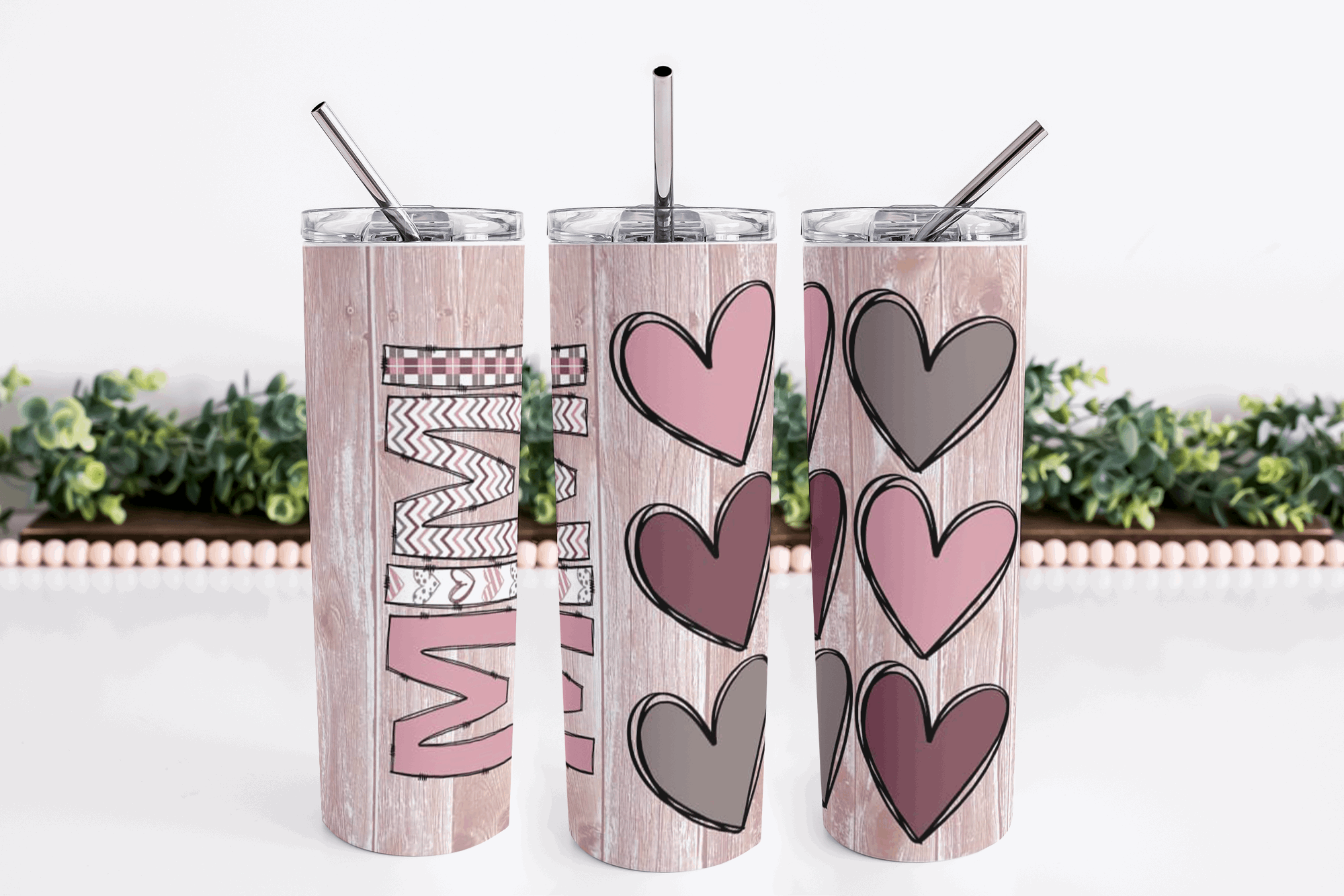 Stainless Steel 20oz Mimi Skinny Tumbler w/lid & straw