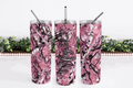 Stainless Steel, 20oz Wifey Themed Skinny Tumbler w/lid & straw